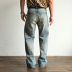 NEIGBORL Whiskering Washed  Straight-Leg Jeans