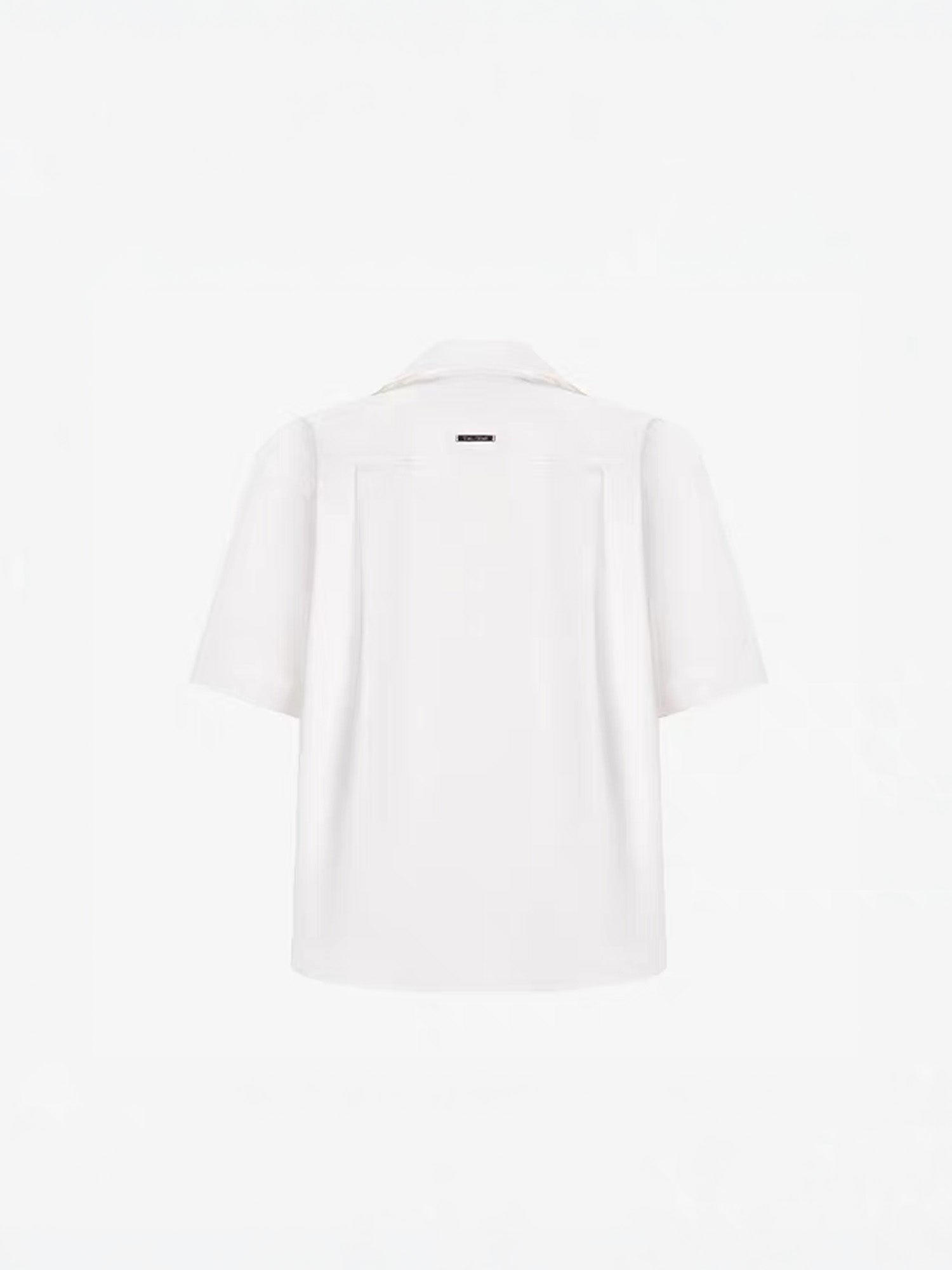 TIWILLTANG Draped Camp-Collar T Shirt