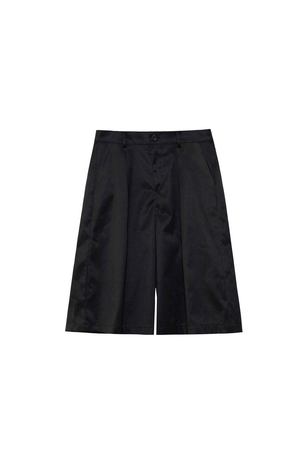 ASSEEN Pleated Wide-Leg Bermuda Shorts
