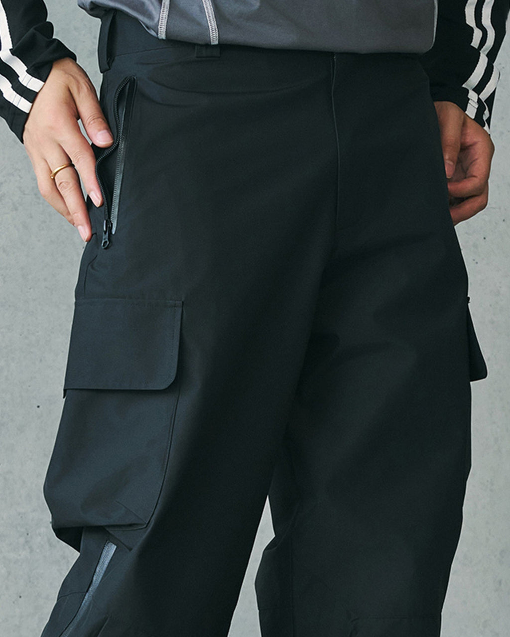 ENSHADOWER Waterproof Pleated Spliced Multi-pocket Pants