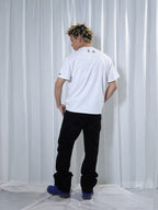 VINKID Double-Waist Script Graphic Jeans