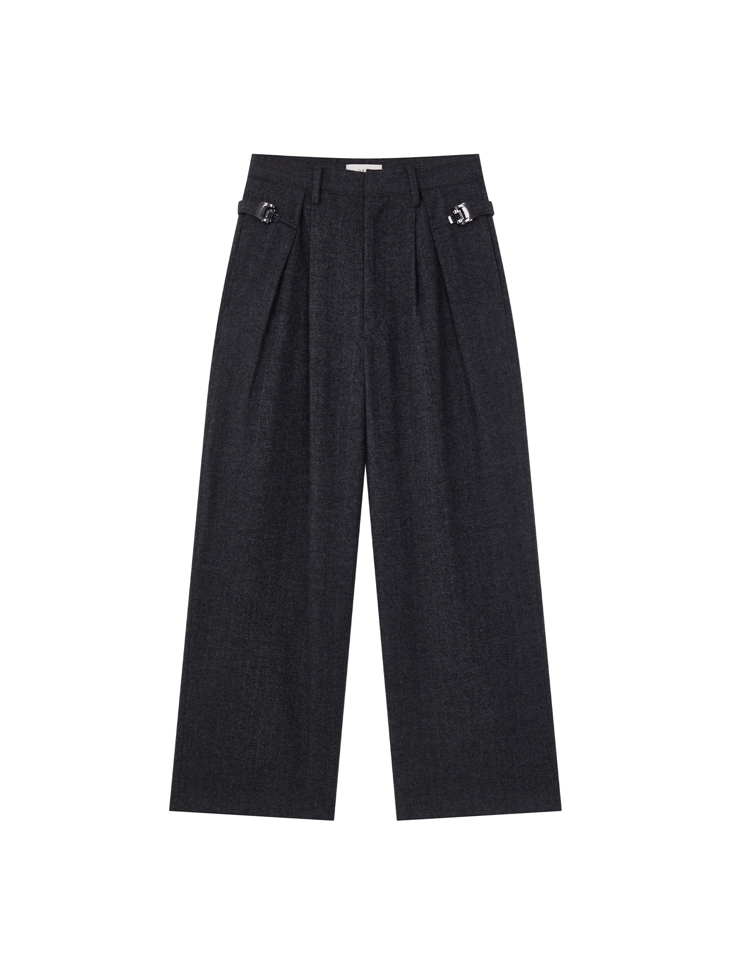 OPICLOTH Herringbone Pleated Wool-Blend Trousers