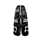 PCCVISION Studded Embroidered Baggy Pants