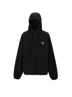F2CE Embroidered LOGO Patch Half-Zip Fleece Hoodie
