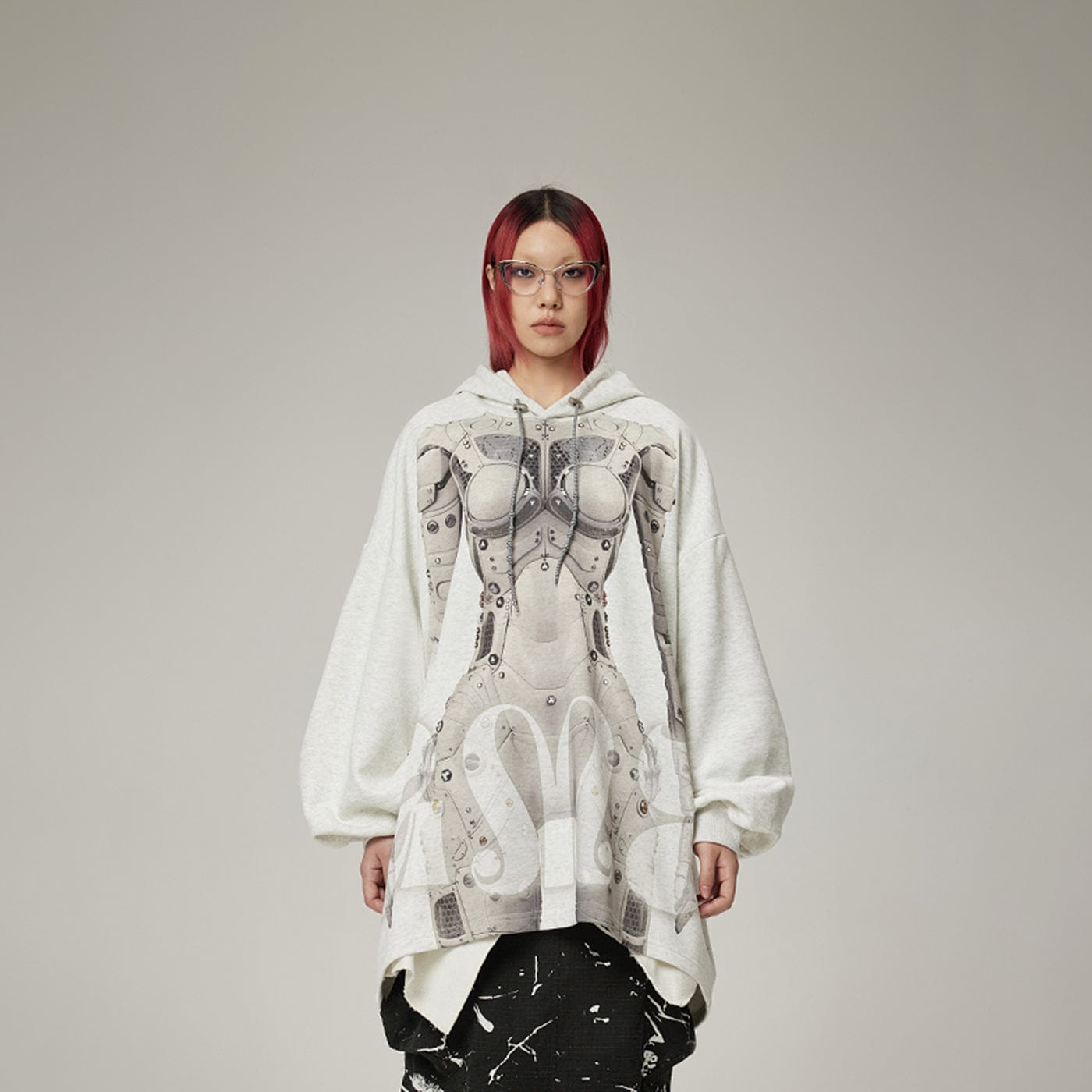 DAMAGE ASIA Ex Machina Graphics Oversized Hoodie