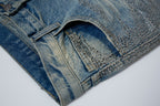 CLP Diamond Distressed Straight-Leg Jorts