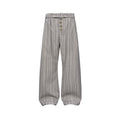 CATSSTAC Button-Closure Striped Double-Pleat Trousers