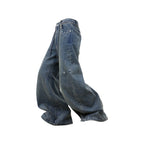 RELABEL Washed Studded Panel Oversized Jeans Blue