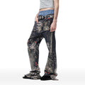 CYCYCY Full-Print Script Flared Jeans