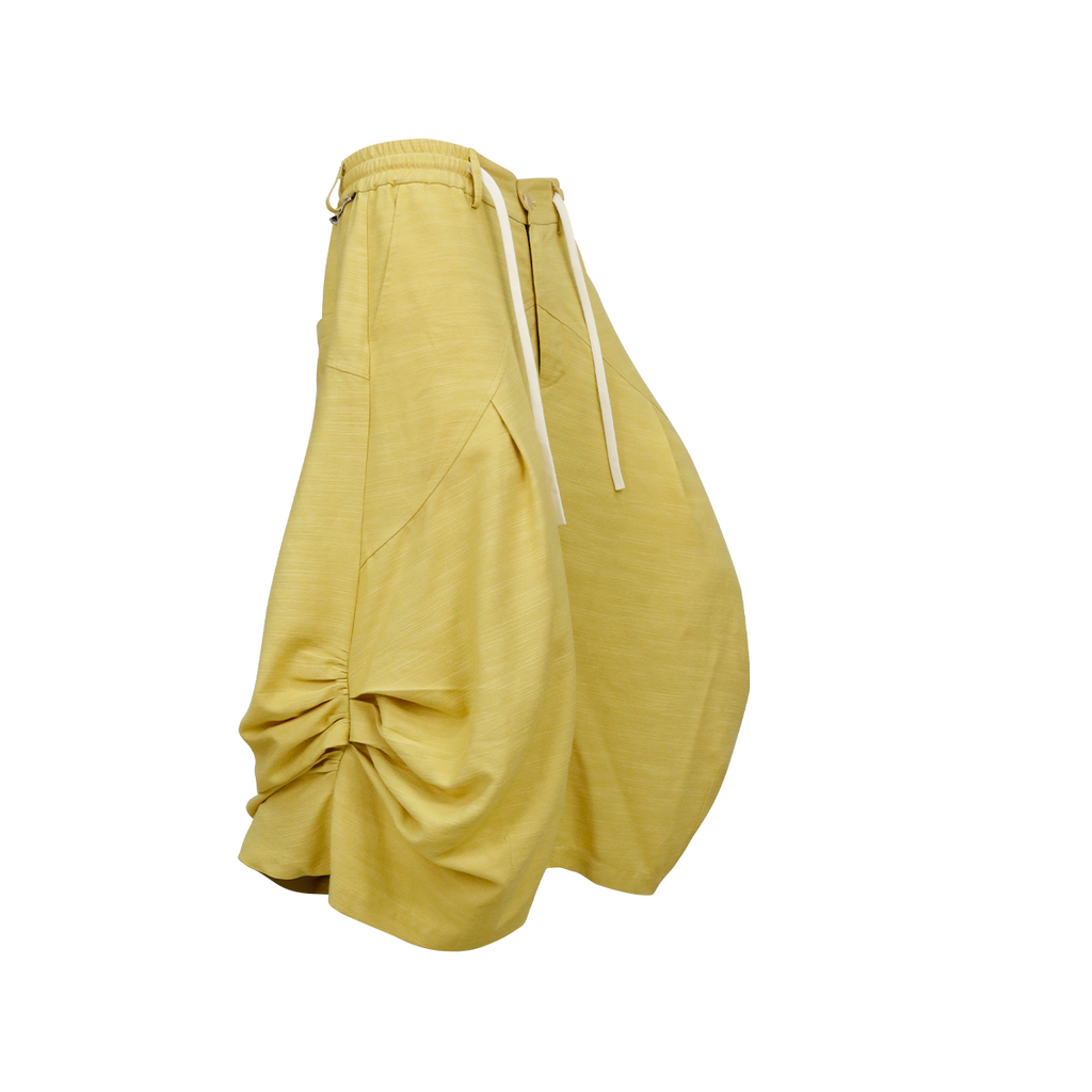 RELABEL Ruched Tencel-Acetate Oversized Shorts
