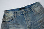 CLP Diamond Distressed Straight-Leg Jorts