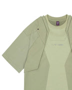 XIPHEVIL Deep Zone Deconstructed Armor Rivet T-Shirt Green
