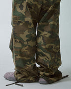 F2CE Wide-Leg Draw-String Camo Cargo Pants