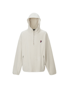F2CE Embroidered LOGO Patch Half-Zip Fleece Hoodie