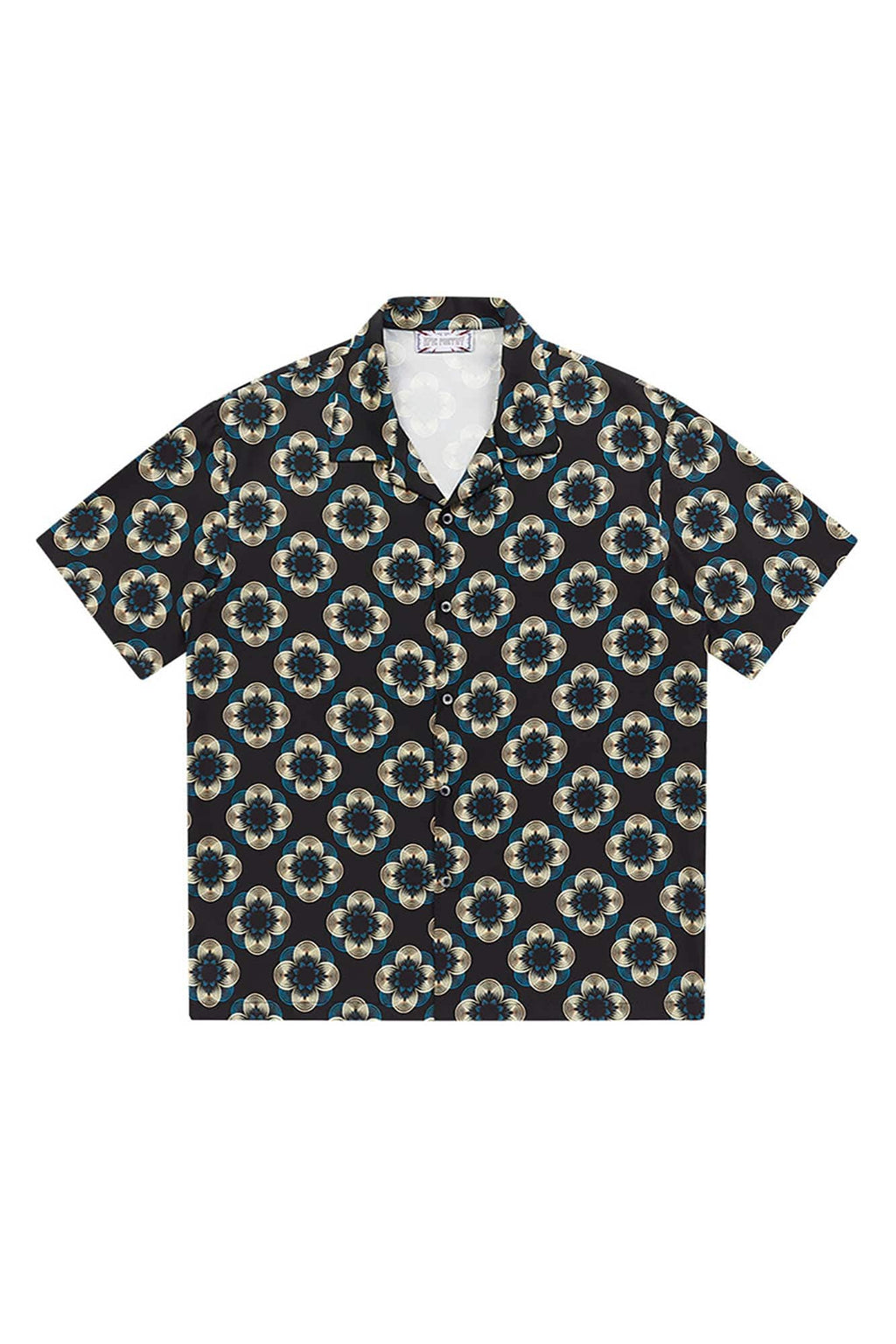 EPIC POETRY Geometric Floral Cuban Shirt