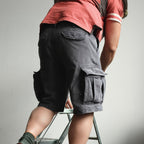 NEIGBORL Distressed Multi-Pocket Washed Cargo Shorts
