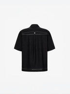 TIWILLTANG Studded Trim Zip-Up Half Shirt