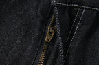 PASET Camo Double Waist Embroidered Jeans