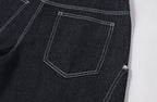 PASET Camo Double Waist Embroidered Jeans