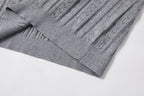 KREATE Faux Layered Cable-Knit Half Shirt
