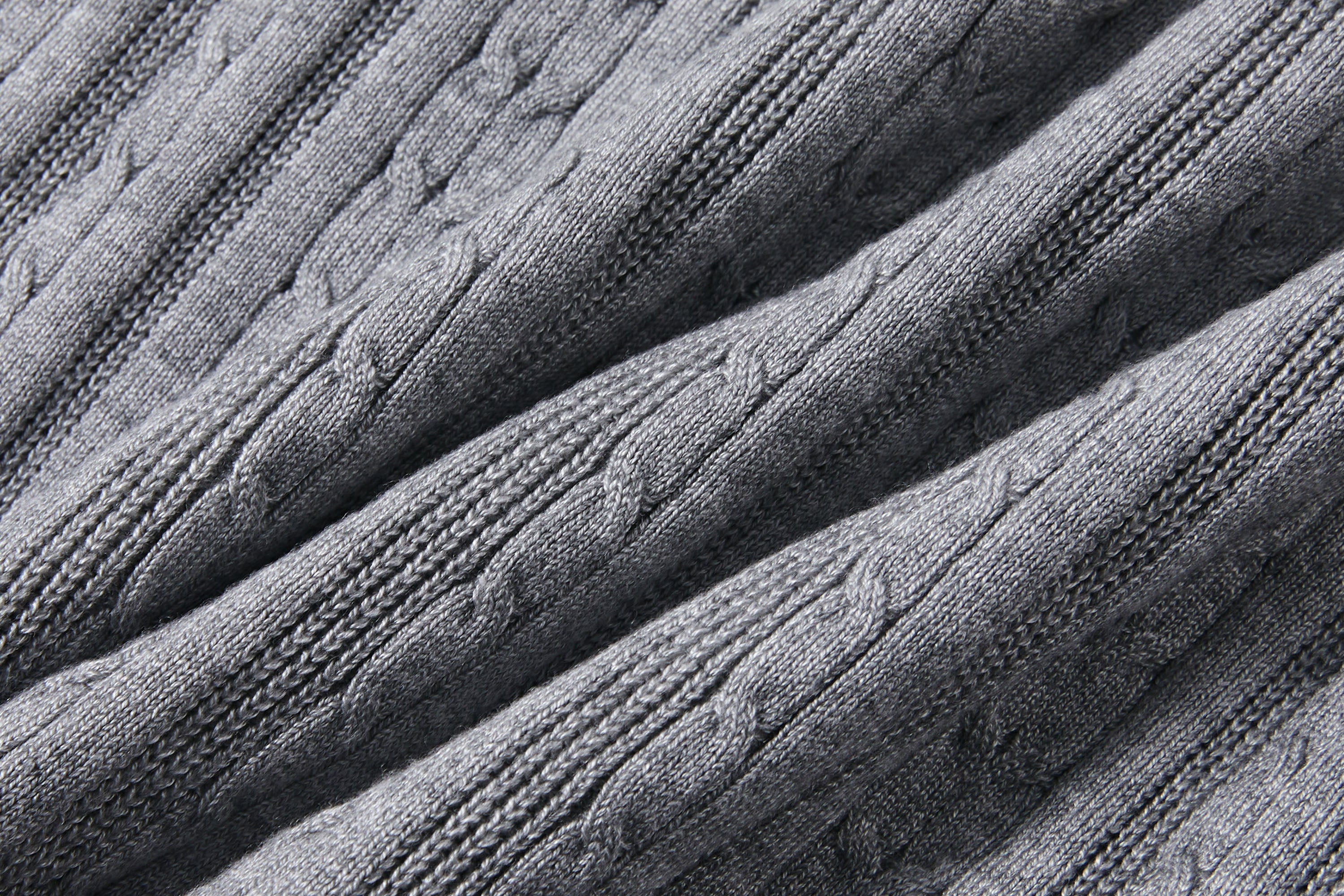 KREATE Faux Layered Cable-Knit Half Shirt