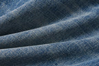KREATE Double-Layer Distressed Straight-Leg Jeans