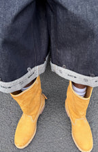 STEEPC Raw Denim Turn-Up Shorts