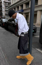 STEEPC Raw Denim Turn-Up Shorts