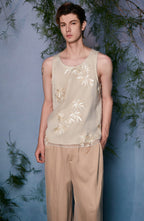 JIECHI Bamboo Embroidered Tank Top