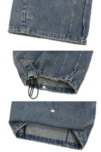 RELABEL Washed Studded Panel Oversized Jeans Blue