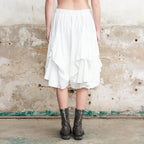 ILNya Nieternite Nifutur Layered Asymmetrical Skort White