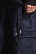 RELABEL Multi-Pocket Oversized Workwear Cargo Pants Dark Gray
