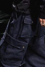 RELABEL Multi-Pocket Oversized Workwear Cargo Pants Dark Gray