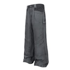 ESAIAS Claw Washed Panel Straight-Leg Pants