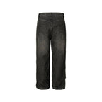 F2CE Retro Corduroy Logo Embroidery Straight-Leg Jeans
