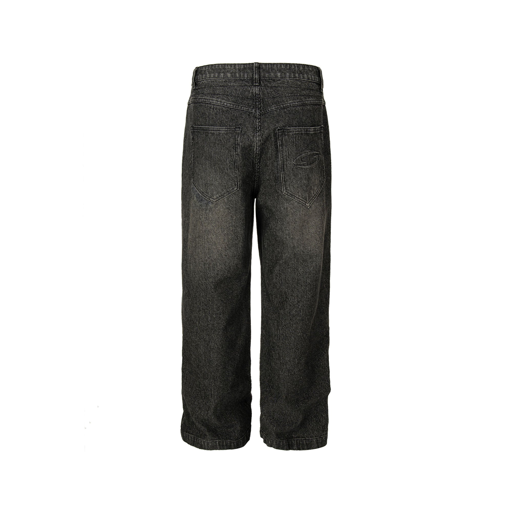 F2CE Retro Corduroy Logo Embroidery Straight-Leg Jeans