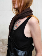 ILNya Nieternite Nifutur Deconstructed Graphic Knit Tank Top Black