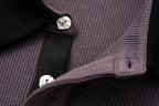 ALVNG AR ANTS Contrast Collar Waffle Knit Polo Shirt