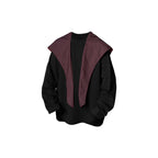 RELABEL Detachable Hood Long-Sleeve Tee Black