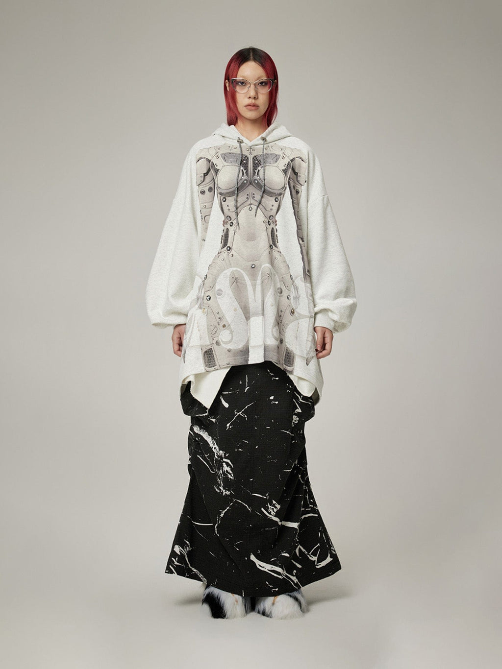 DAMAGE ASIA Ex Machina Graphics Oversized Hoodie