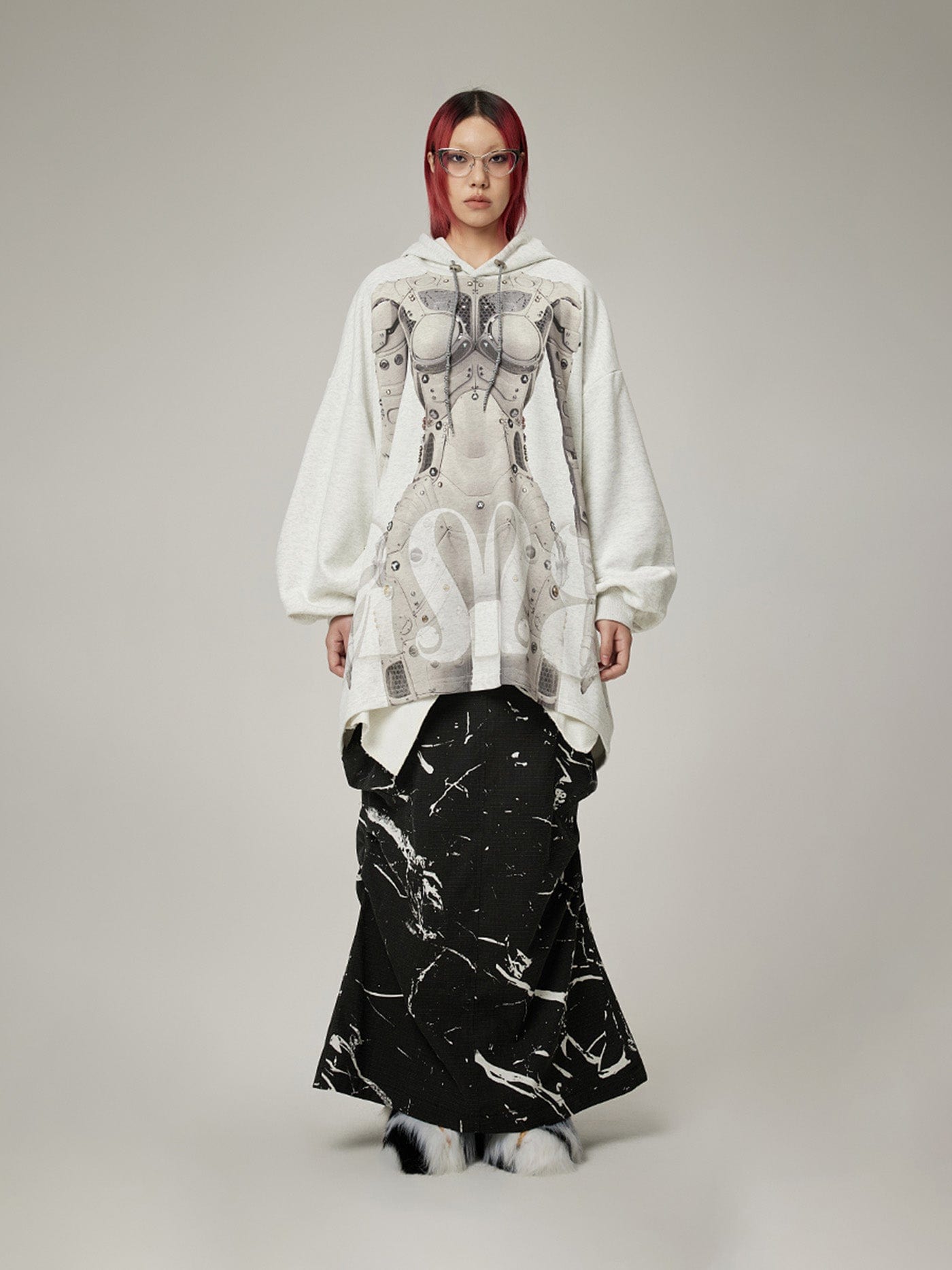 DAMAGE ASIA Ex Machina Graphics Oversized Hoodie