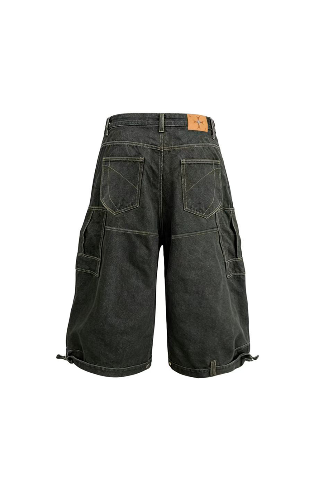 STEEPC Multi-Pocket Raw Denim Shorts