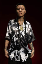 RTVG Dragon Calligraphy Cuban Half Shirt
