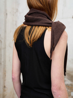 ILNya Nieternite Nifutur Deconstructed Graphic Knit Tank Top Black