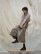 RELABEL Pleated Drape Wide-Leg Shorts