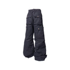 RELABEL Multi-Pocket Oversized Workwear Cargo Pants Dark Gray