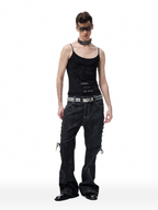 CYCYCY Wasteland Leopard Drawcord Flared Jeans