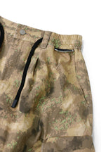 RELABEL Detachable Scarf Camo Leopard Panel Oversized Shorts