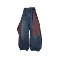 RELABEL Detachable Drape Drawstring Baggy Jeans Blue