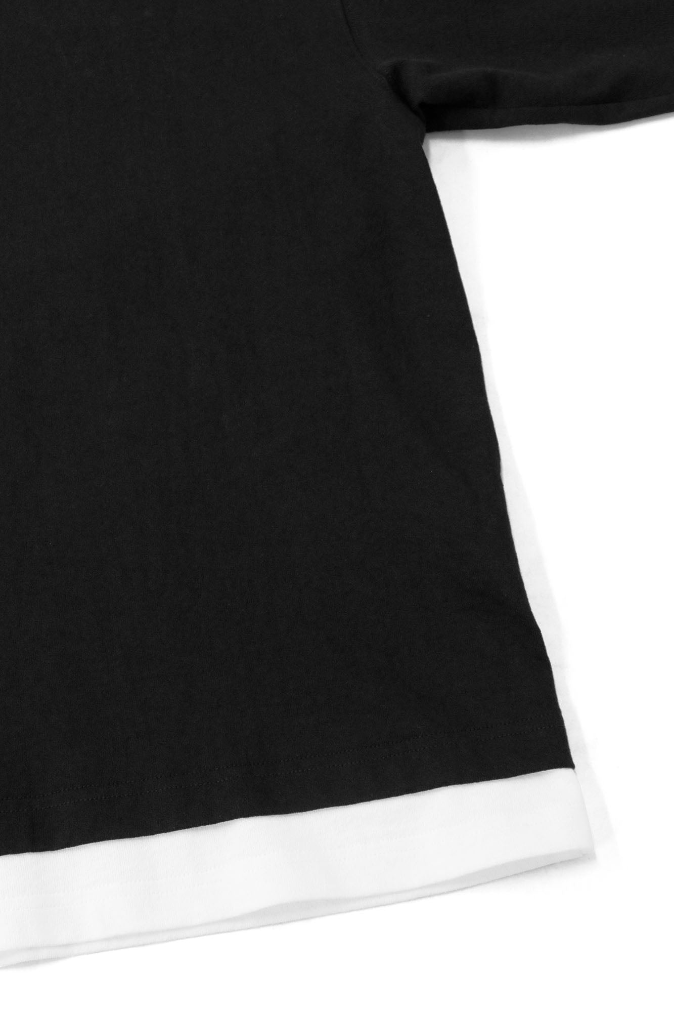 RELABEL Contrast Layered Henley Long-Sleeve Tee